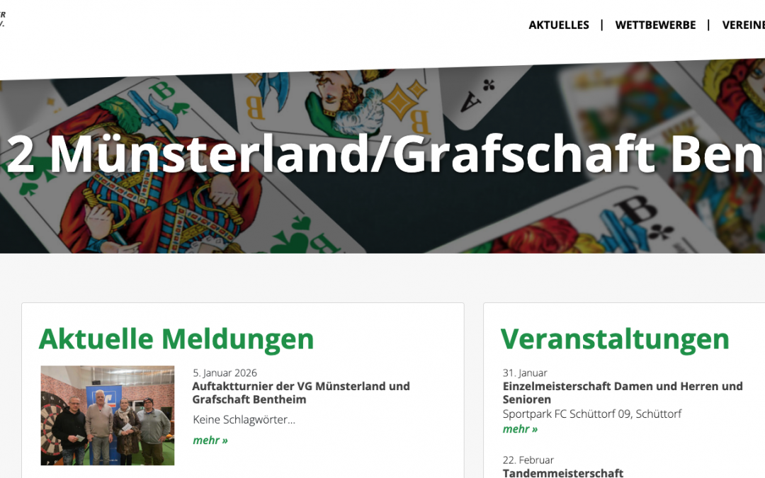 Internetauftritt der VG