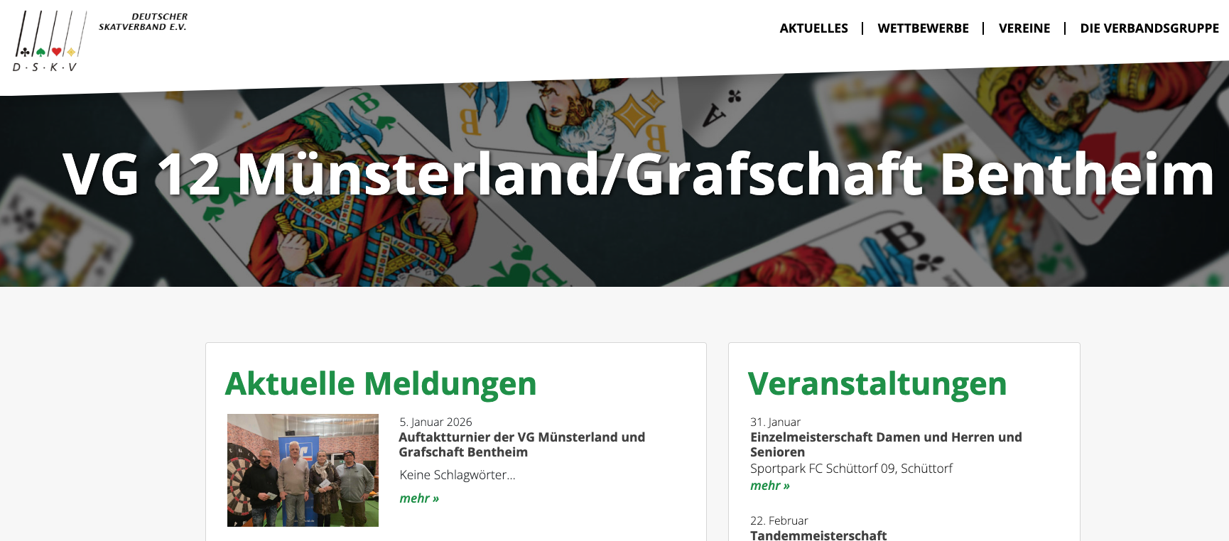 Internetauftritt der VG